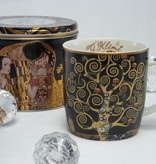 CARMANI - 1990 Gustav Klimt - Lebensbaum- Kaffeetasse aus Porzellan in Metallbox