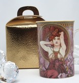 CARMANI - 1990 Alfons Mucha -  The Precious Stones  -Amethyst- Kaffeetasse