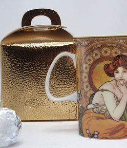 CARMANI - 1990 Alfons Mucha - Topaz  - Kaffeetasse