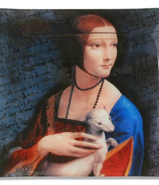 CARMANI - 1990 Leonardo da Vinci - Glasteller - 25 x 25 cm