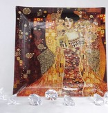 CARMANI - 1990 Gustav Klimt   Adele Bloch Bauer Glasteller -25 x 25 cm