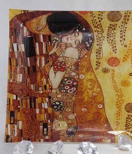 CARMANI - 1990 Gustav Klimt - The Kiss bright glass plate