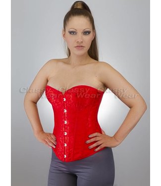 Rood corset met bloemenmotief