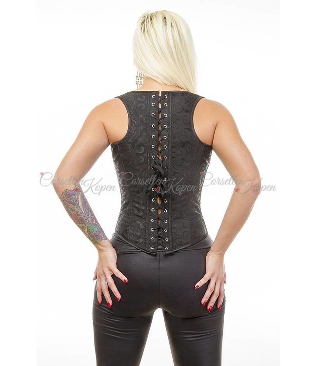 Zwart underbust corset gilet