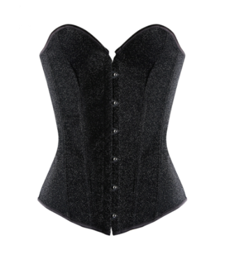 Zwart corset met glitter