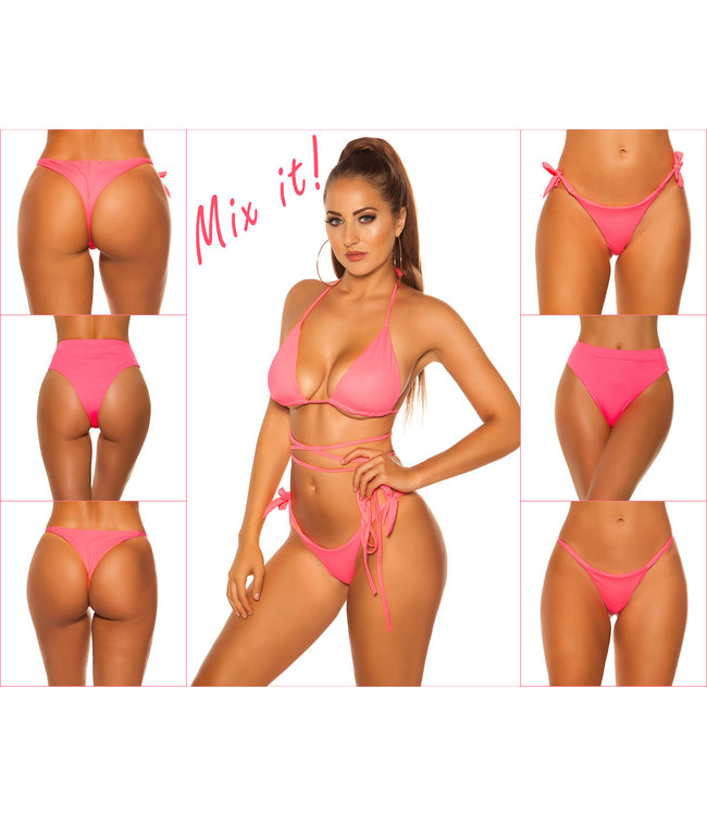 Mix it-Bikini top neon koraal