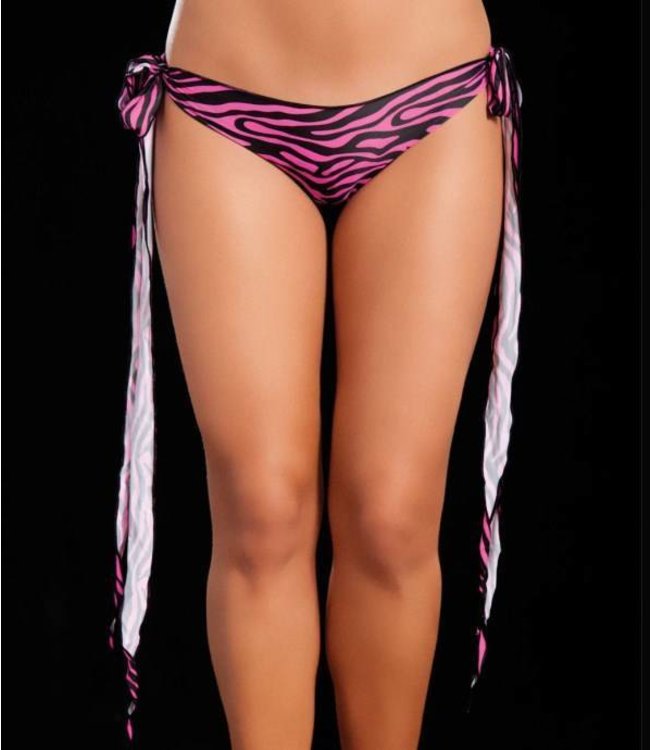 Broekje lange sliert (zebra pink)