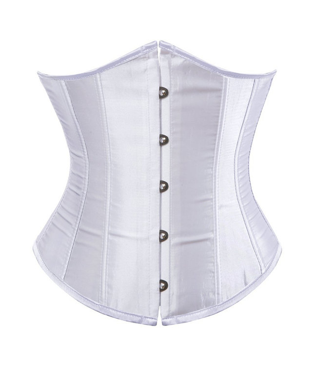 Satijnen underbust corset - wit