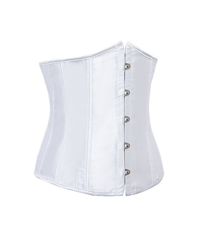 Satijnen underbust corset - wit