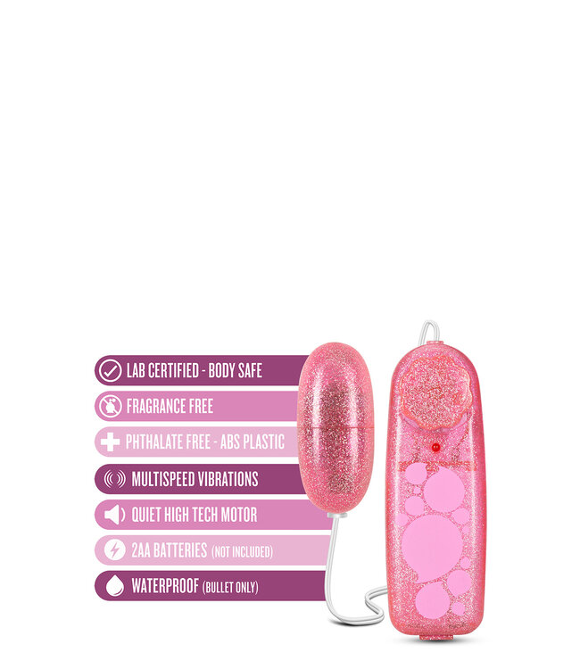 Glitter pink vibrator multi-speed