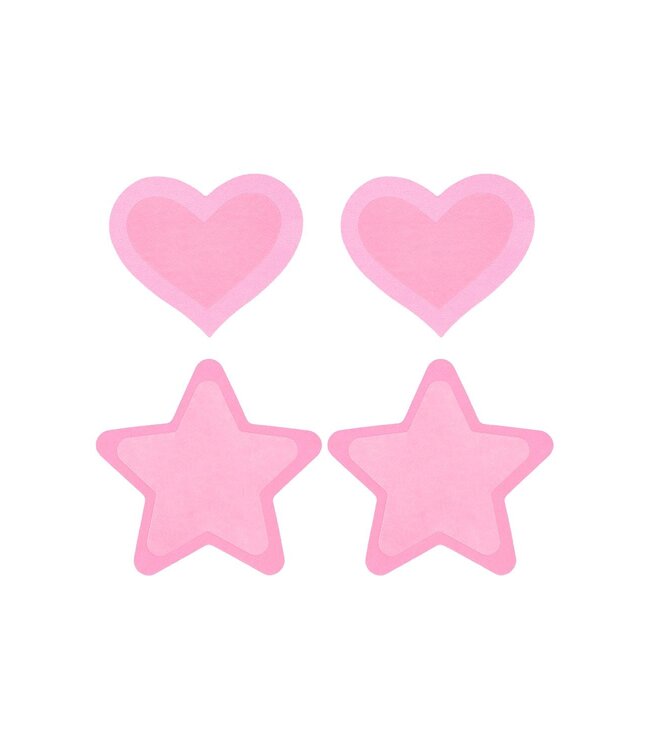 PINK GLOW IN THE DARK TEPELPLAKKER (2 paar)