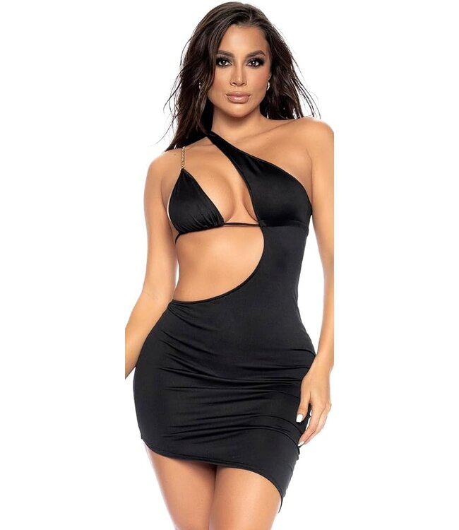 Limited edition Sexy cut out jurk met ketting - zwart