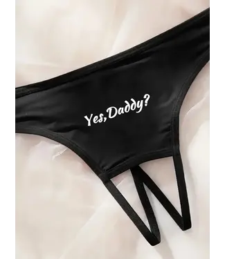 ClassyWear Sexy open kruis string " Yes, Daddy? "