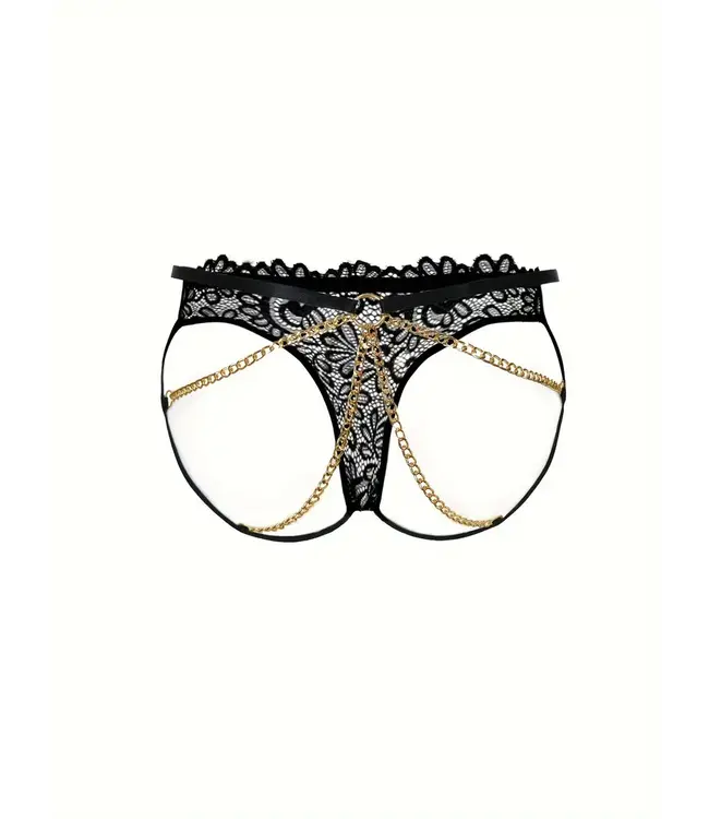 Sexy kanten string met gouden ketting