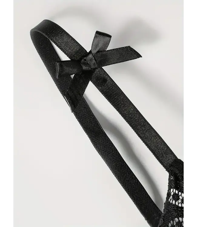 Sexy wetlook jurkje lingerie met zip en kant - zwart