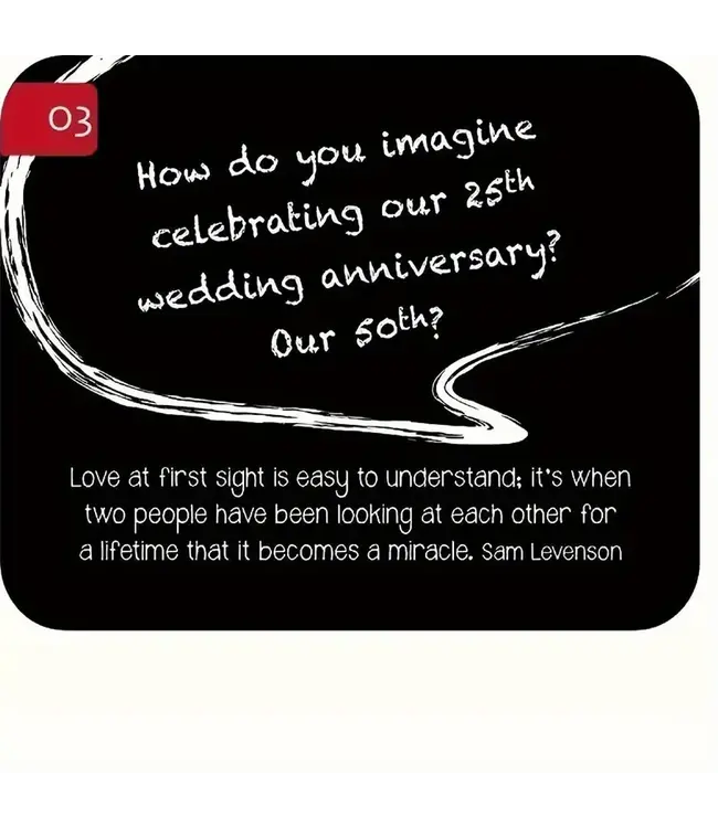 Tafel spel kaarten voor couple - 88 kaarten