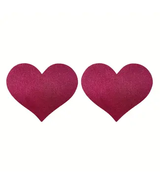 ClassyWear Satijnen haartje tepelplakker - burgundy