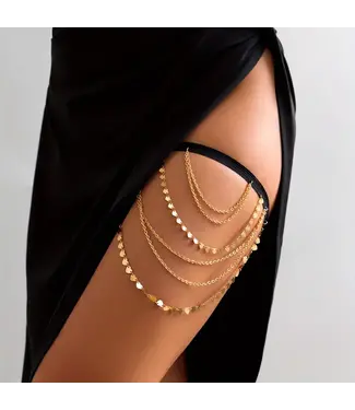 ClassyWear Sexy elegante beenketting lichaamsaccessoires - goud