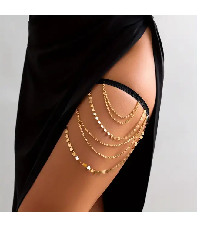 Sexy elegante beenketting lichaamsaccessoires - goud