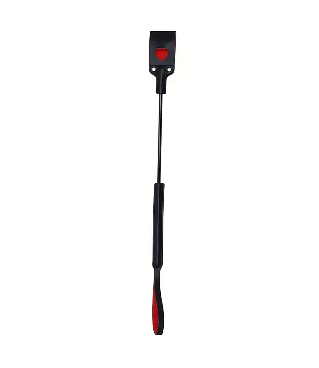 Sexy PU dubbel hol zweep met hart