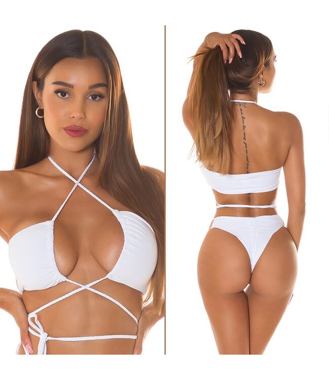 MIX&MATCH! Sexy bikini top to tie - wit