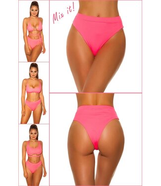 ClassyWear Mix it! Roze bikini broekje met hoge taille