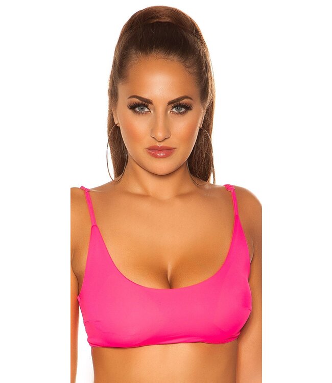 Mix it! Sexy bikini top met adjustable straps - neonpink