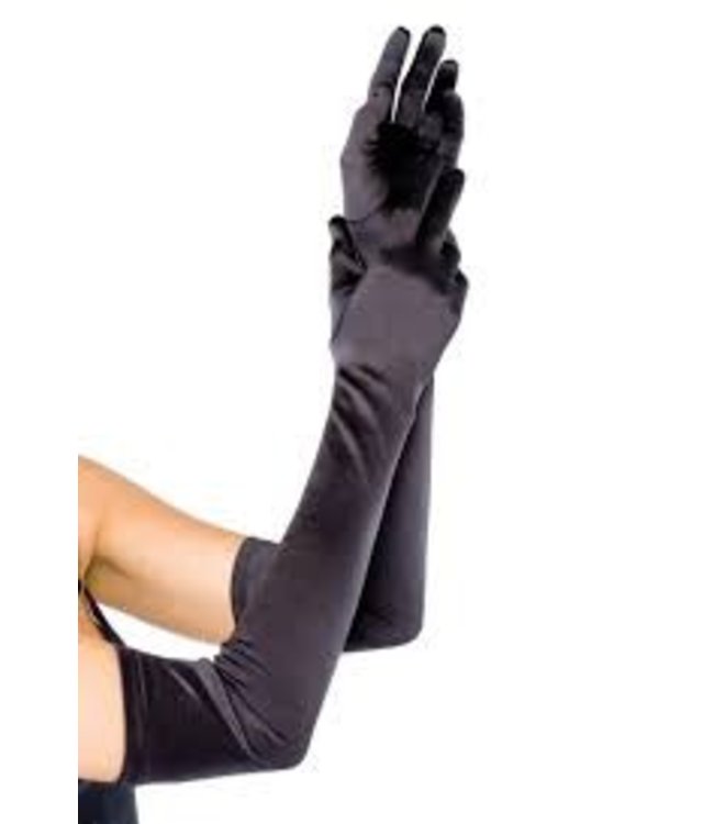 Zwarte glanzende handschoenen