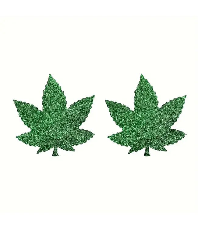 Sexy glitter bladeren tepleplakker - groen