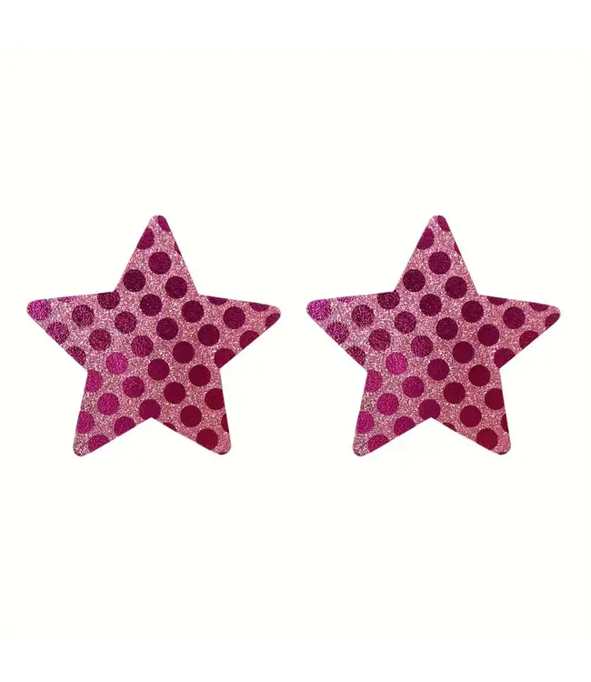 Sexy glitter 'SWEET STAR' tepelplakker - roze