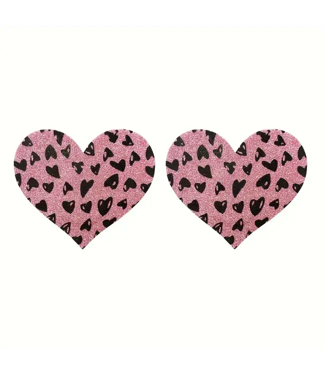 Sexy glitter 'SWEET HEART' tepelplakker - roze