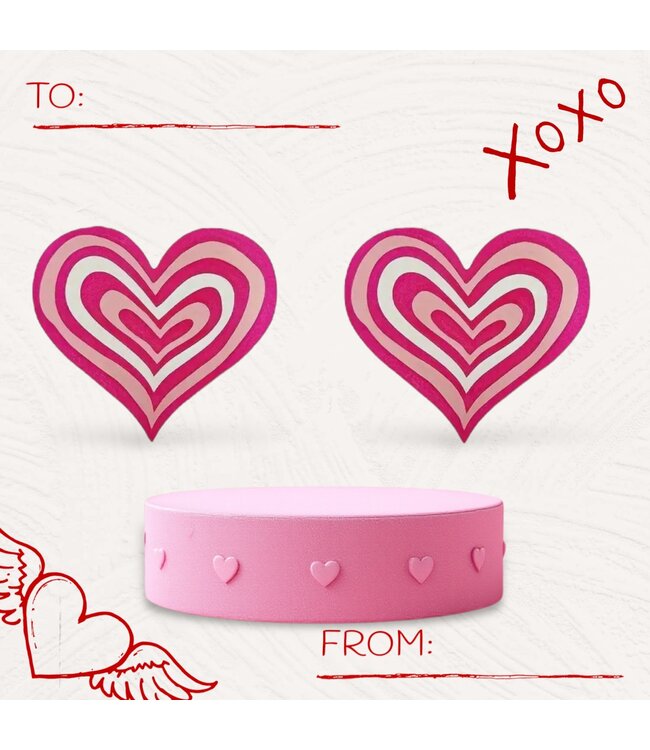 ClassyWear Sexy 'HAPPY HEART' tepelplakker - roze