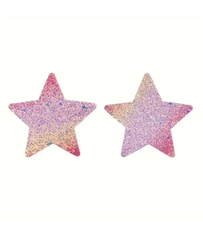 Sexy glitter 'SUMMER STAR' tepelplakker - roze