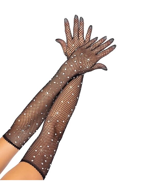 FEEST MUST HAVE! GLANZENDE NETSTOF HANDSCHOENEN
