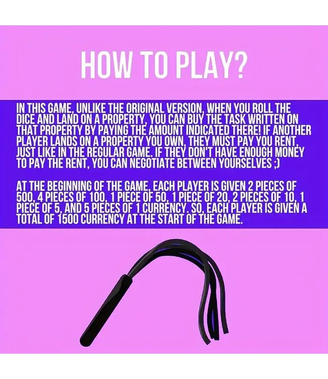 Sexy erotic couple table game (english)