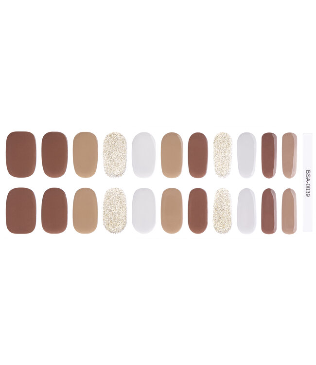 Gel Nail Wraps & Gellak Stickers GOLDEN MACCHIATO  gel strips Manicure