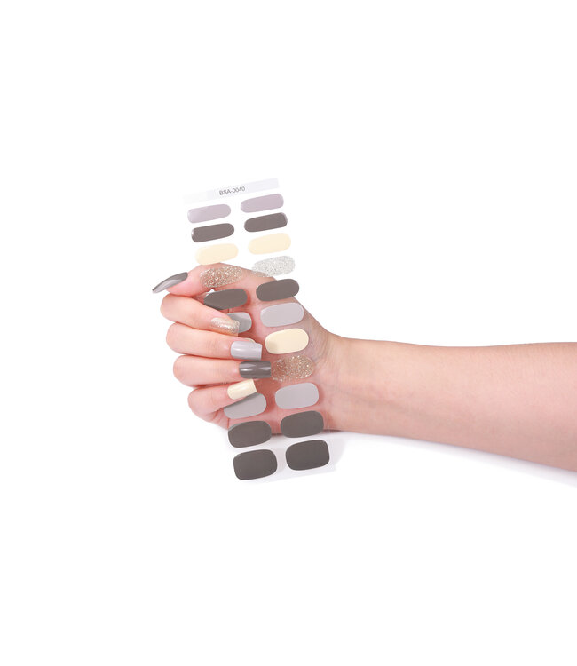 Gel Nail Wraps & Gellak Stickers LUXE TAUPE gel strips Manicure