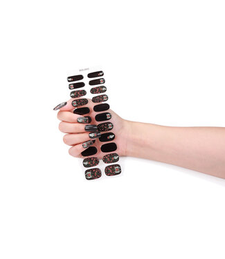 ClassyWear Gel Nail Wraps & Gellak Stickers PUNK ROSE gel strips Manicure(night glow)