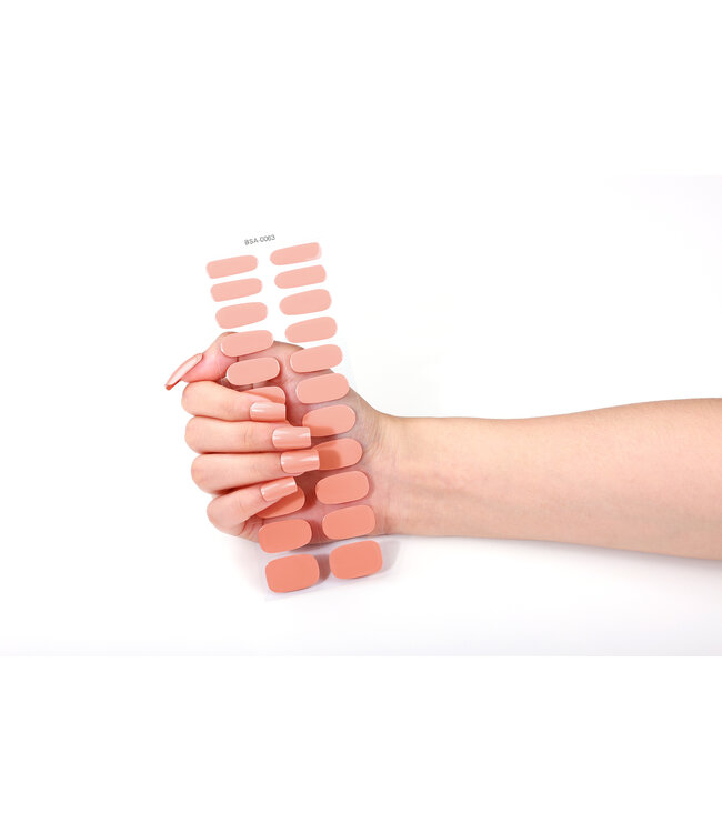 Gel Nail Wraps & Gellak Stickers APRICOT CAKE gel strips Manicure