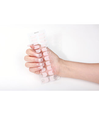 ClassyWear Gel Nail Wraps & Gellak Stickers FRENCH SPARKLE gel strips Manicure