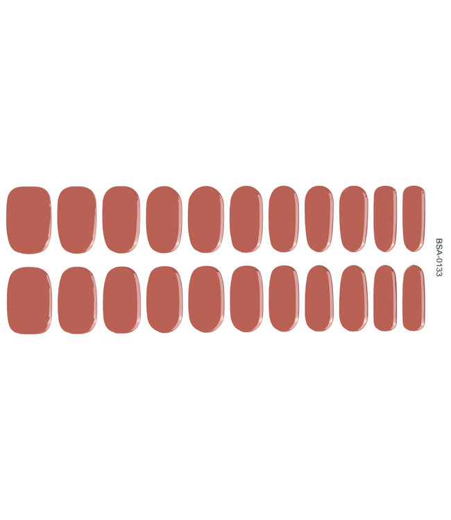 Gel Nail Wraps & Gellak Stickers DEEP RUST gel strips Manicure