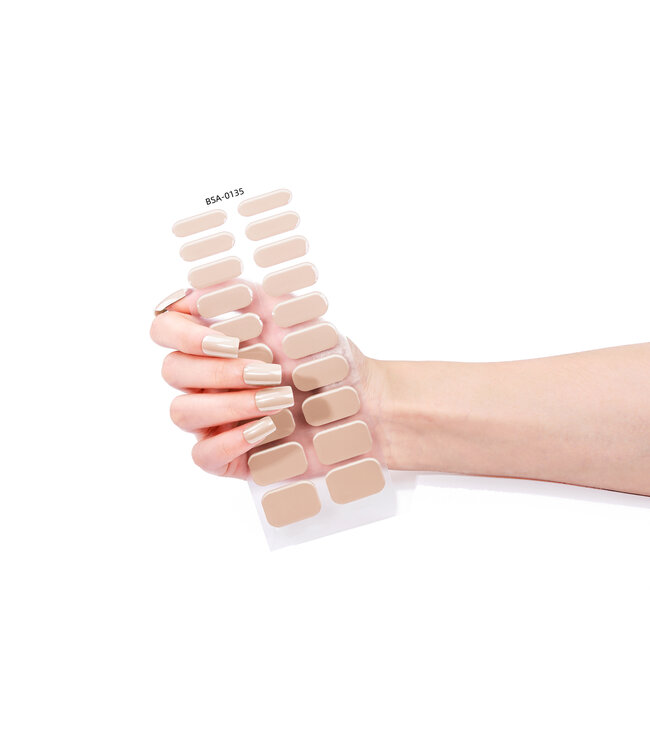Gel Nail Wraps & Gellak Stickers LUXE BEIGE gel strips Manicure