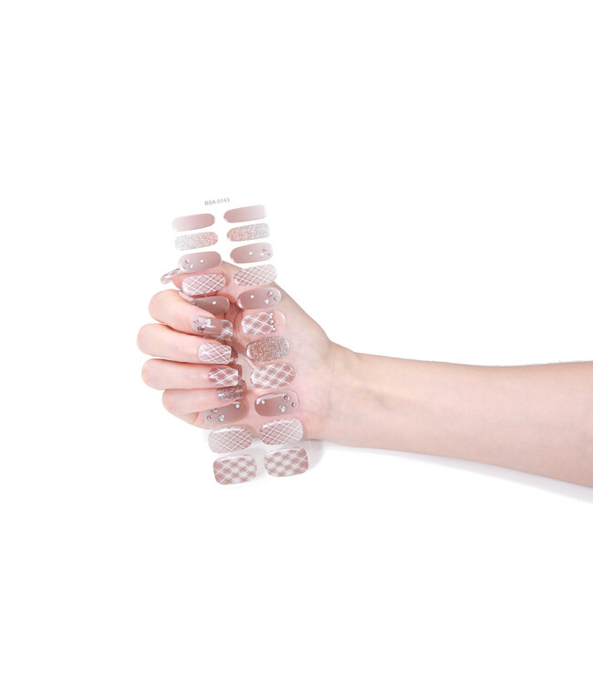 Gel Nail Wraps & Gellak Stickers  LONDON GLITTER gel strips Manicure