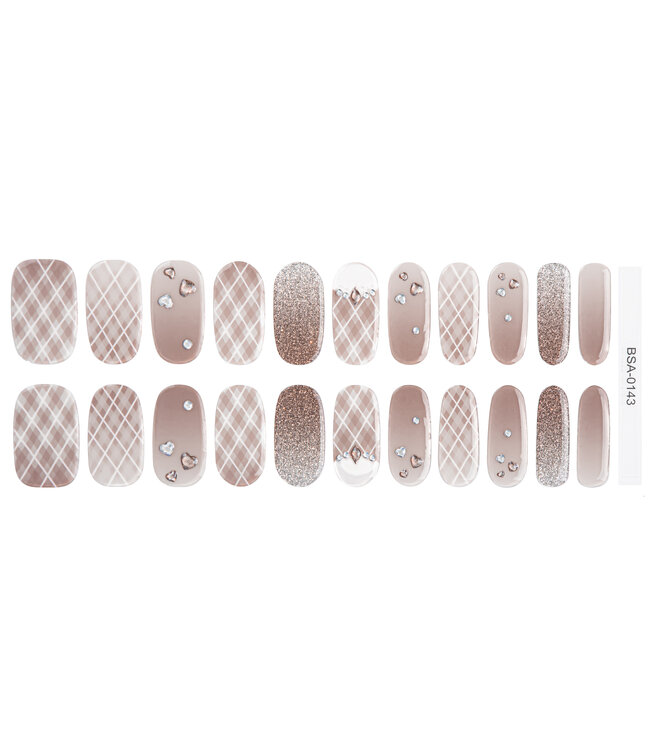 Gel Nail Wraps & Gellak Stickers  LONDON GLITTER gel strips Manicure