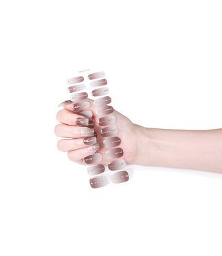 ClassyWear Gel Nail Wraps & Gellak Stickers SPARKLE COFFEE  gel strips Manicure