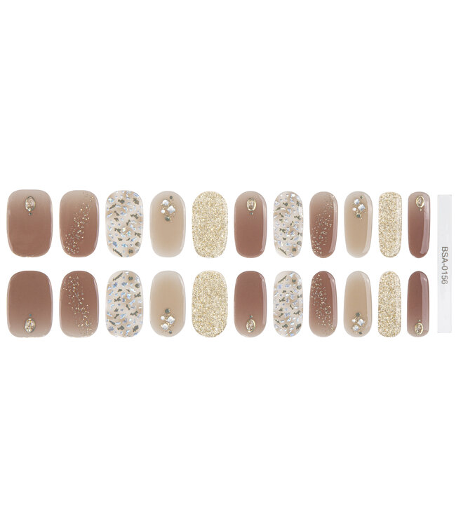 Gel Nail Wraps & Gellak Stickers - GOLDEN DESERT gel strips Manicure