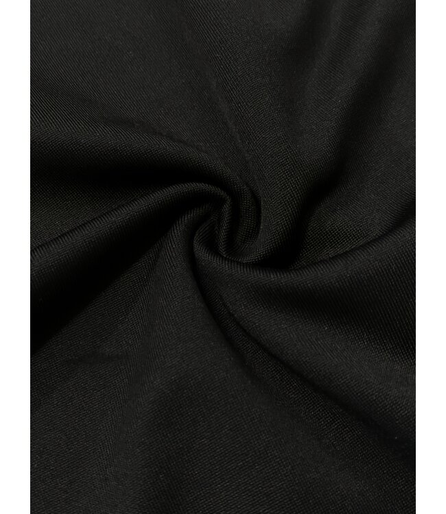 Sexy deep V neck bodycon jurkje met kant en rits- zwart