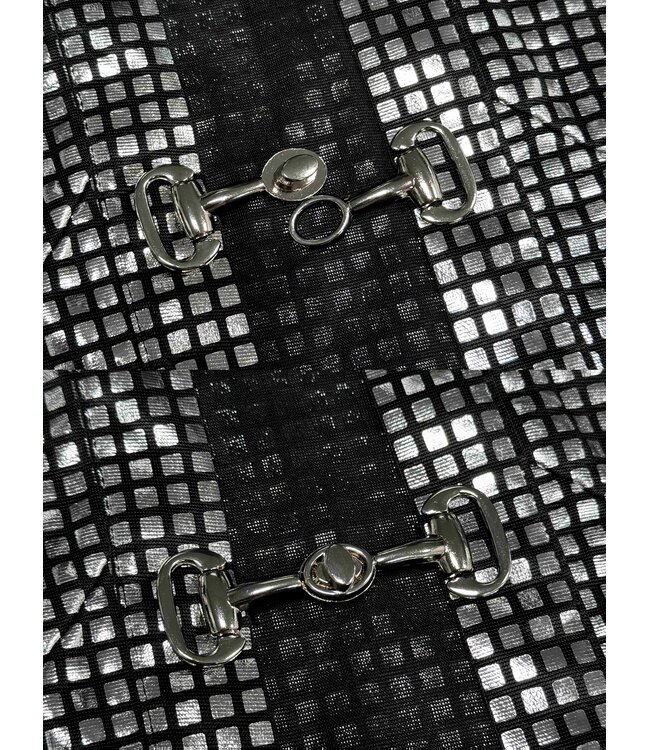 Sexy metallic look blouse topje - zilver