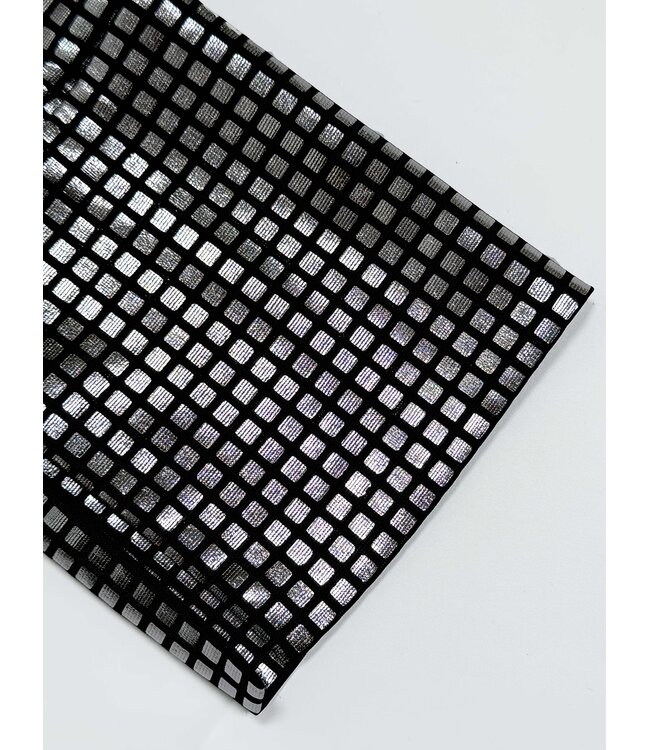 Sexy metallic look blouse topje - zilver