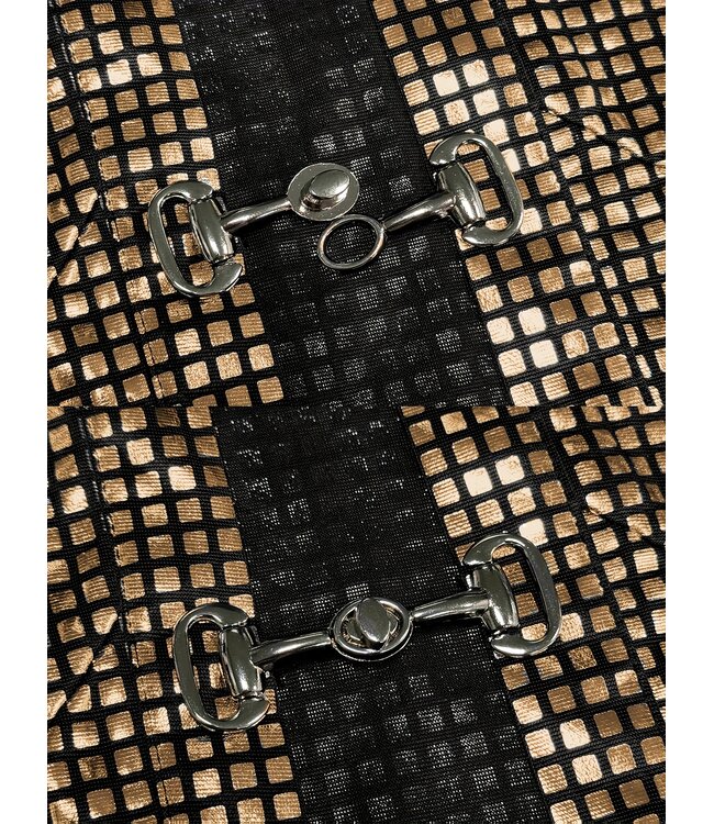 Sexy metallic look blouse topje - goud